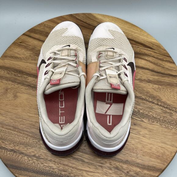 Nike Metcon 7 Shoes Womens Size 11 Beige Pink Training Gym Lifting Sneakers - Picture 5 of 8